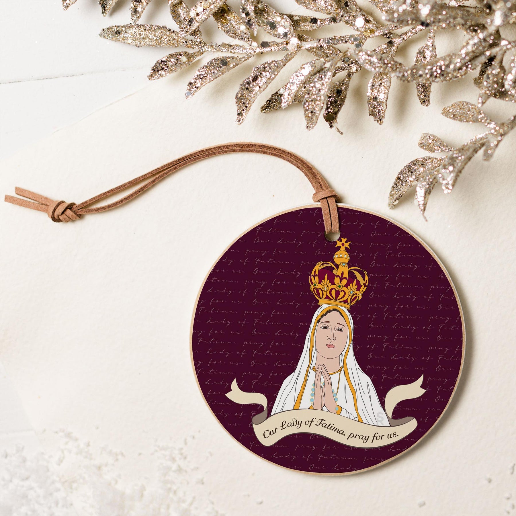 Our Lady of Fatima  4" Round Ornament | Catholic Gifts & Decor-5