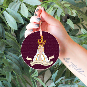 Our Lady of Fatima  4" Round Ornament | Catholic Gifts & Decor-6