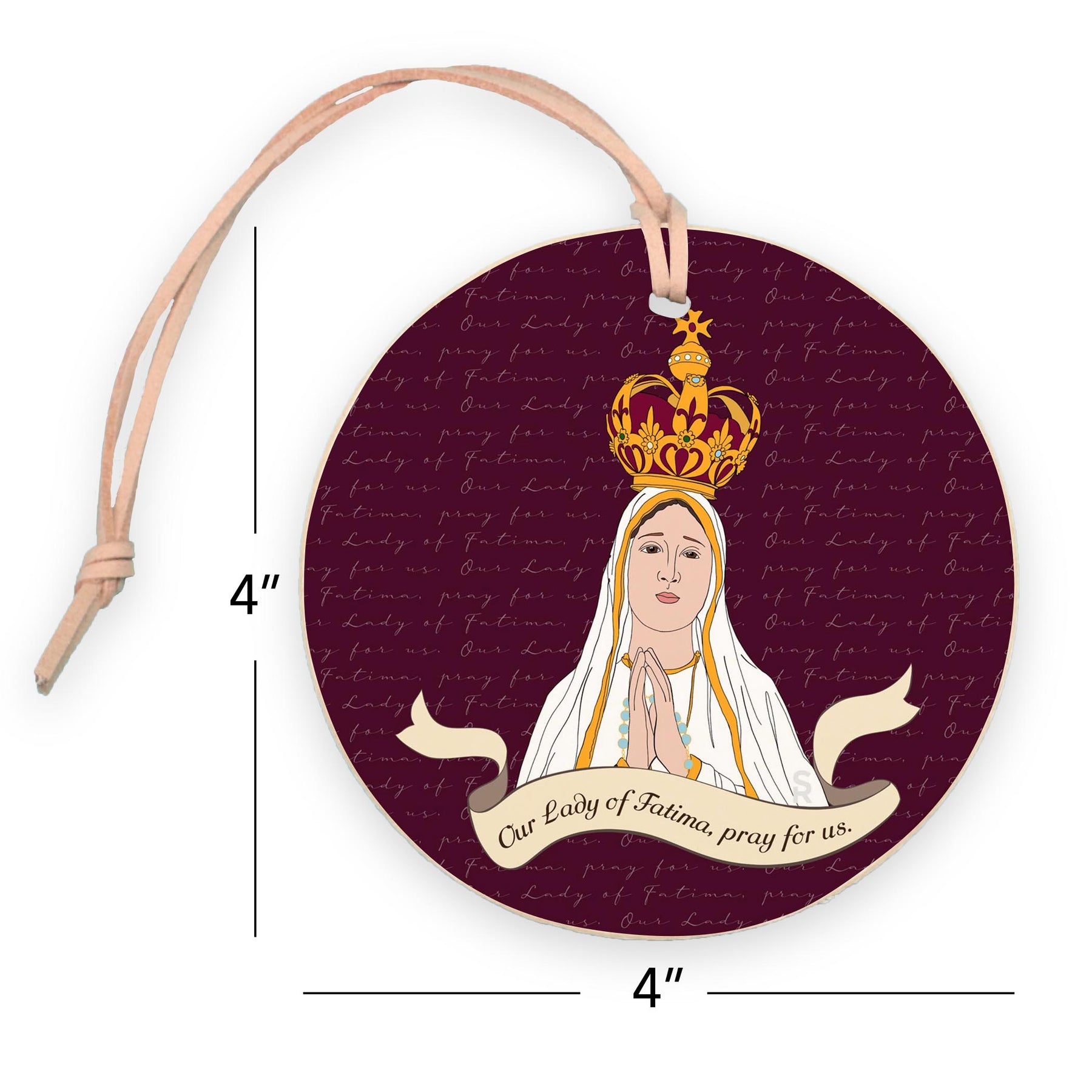 Our Lady of Fatima  4" Round Ornament | Catholic Gifts & Decor-7