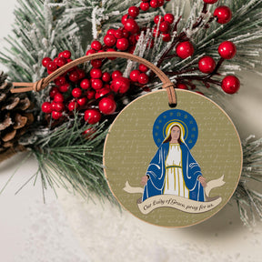 Our Lady of Grace  4" Round Ornament | Catholic Gifts & Decor-4