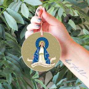 Our Lady of Grace  4" Round Ornament | Catholic Gifts & Decor-6