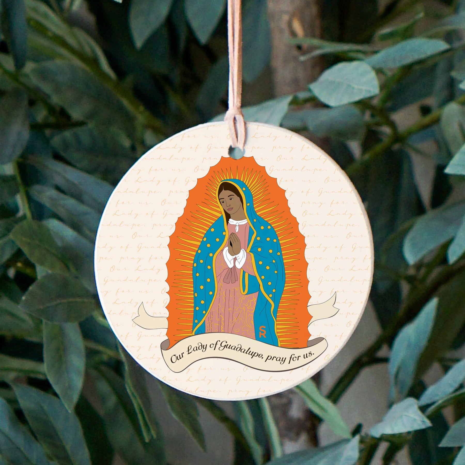 Our Lady of Guadalupe  4" Round Ornament -2