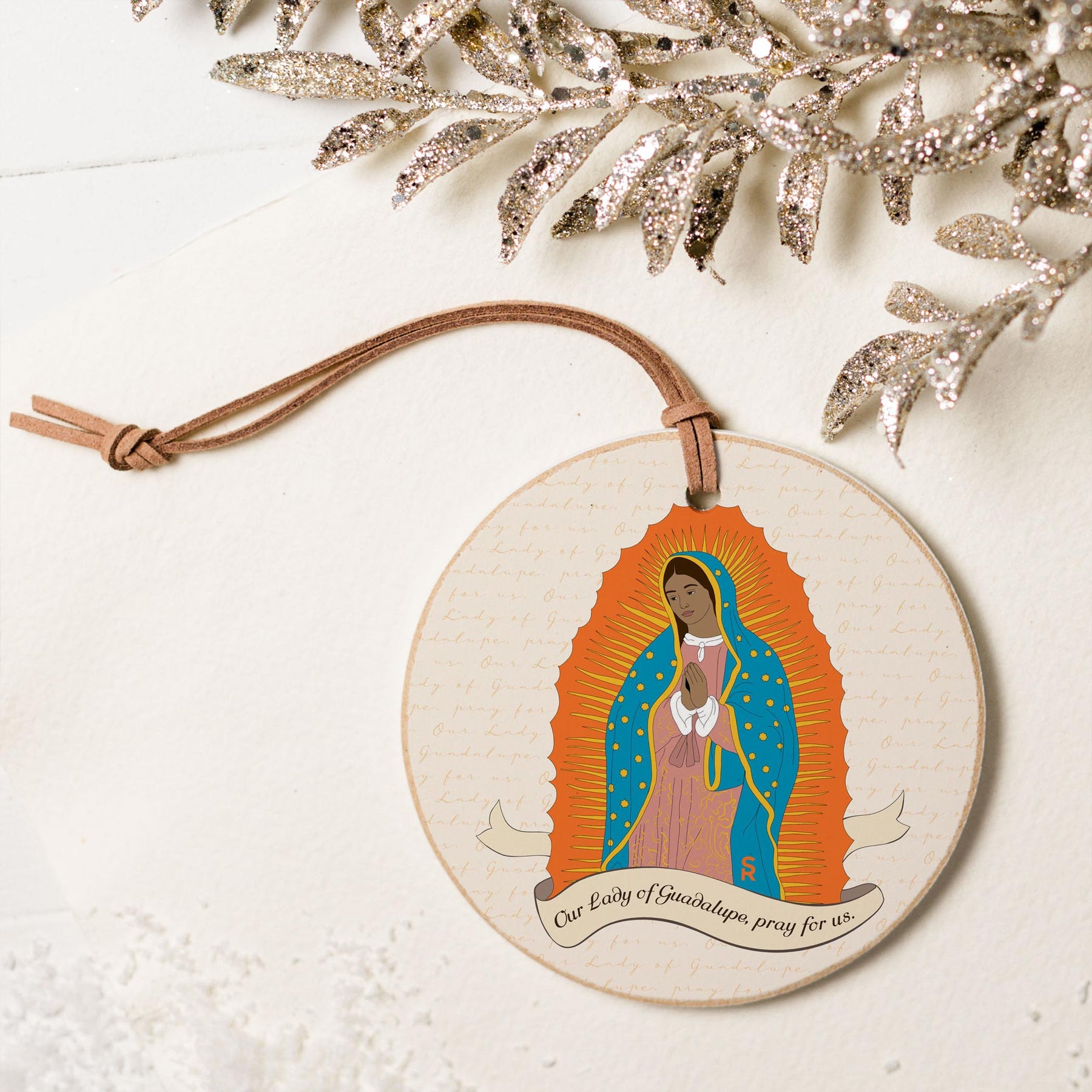 Our Lady of Guadalupe  4" Round Ornament -5