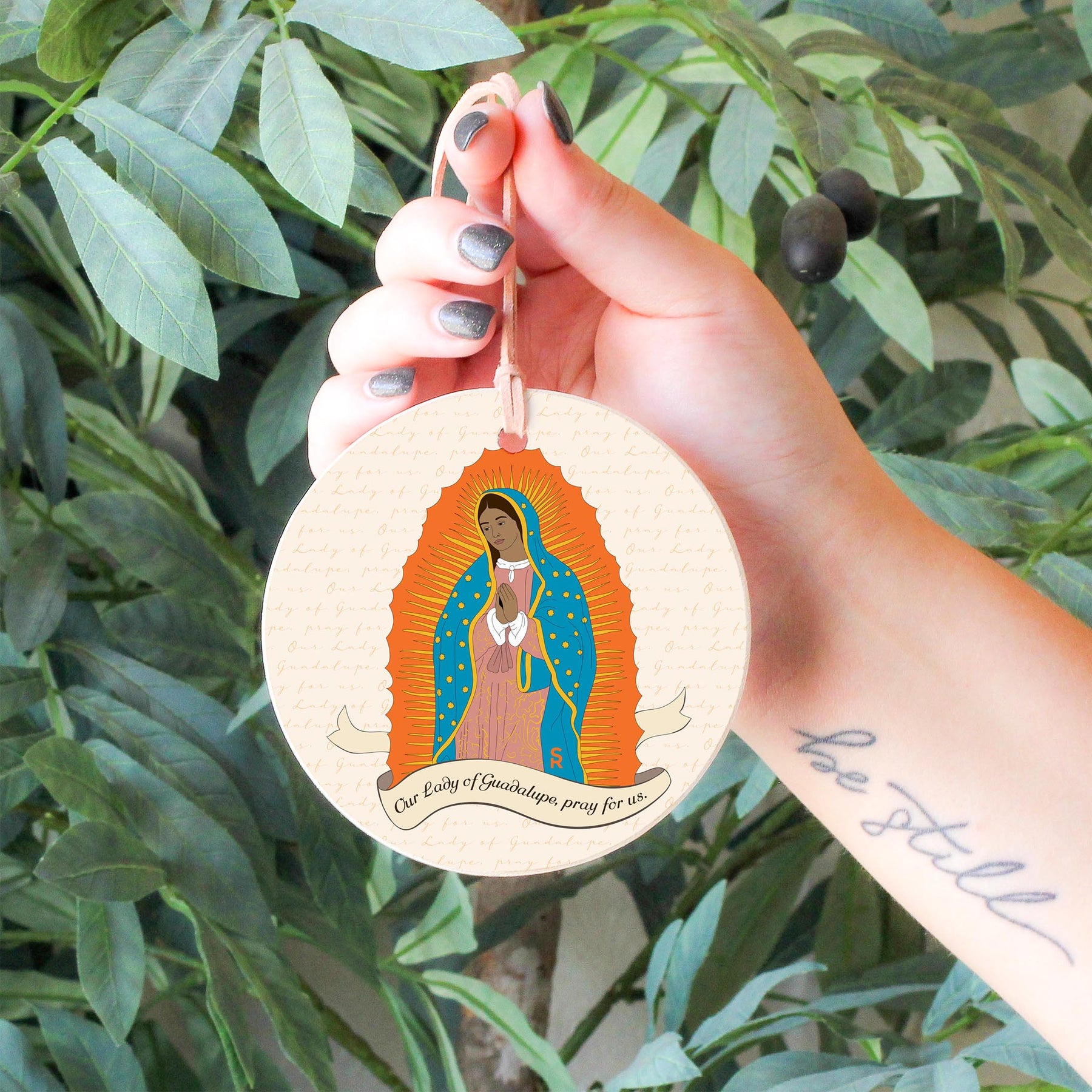 Our Lady of Guadalupe  4" Round Ornament -6