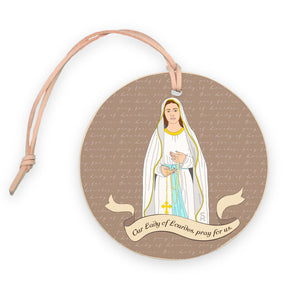 Our Lady of Lourdes  4" Round Ornament | Catholic Gifts & Decor-0