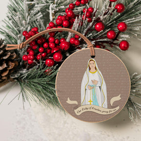 Our Lady of Lourdes  4" Round Ornament | Catholic Gifts & Decor-4