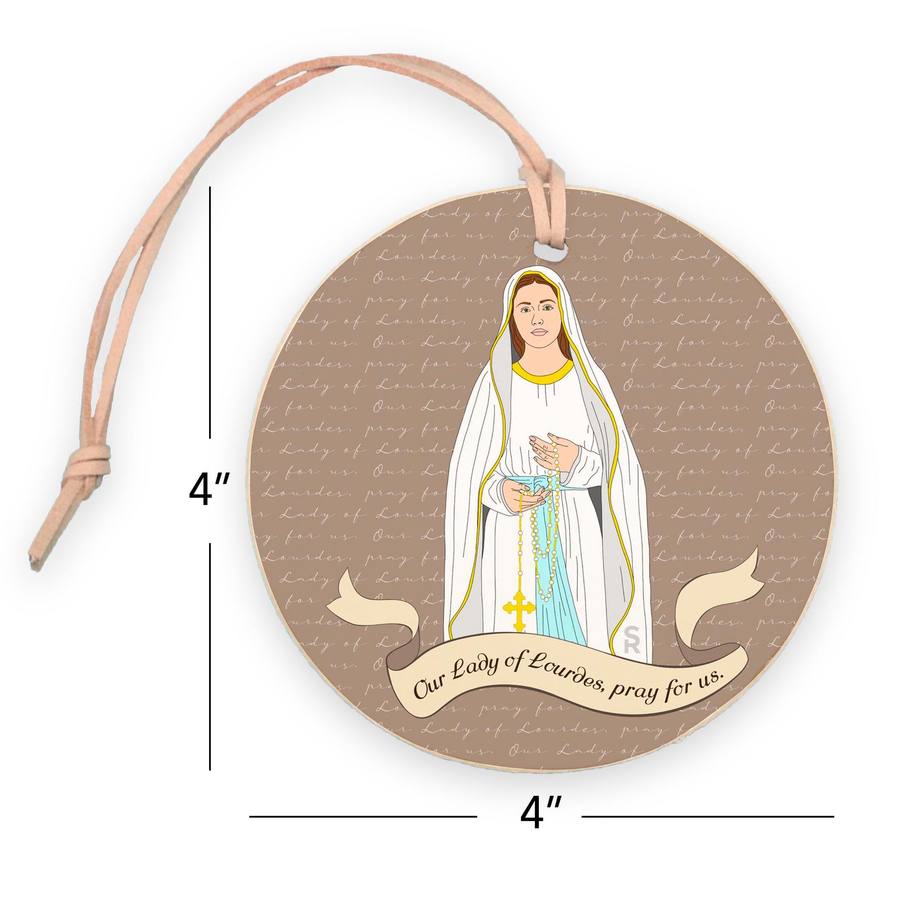 Our Lady of Lourdes  4" Round Ornament | Catholic Gifts & Decor-7