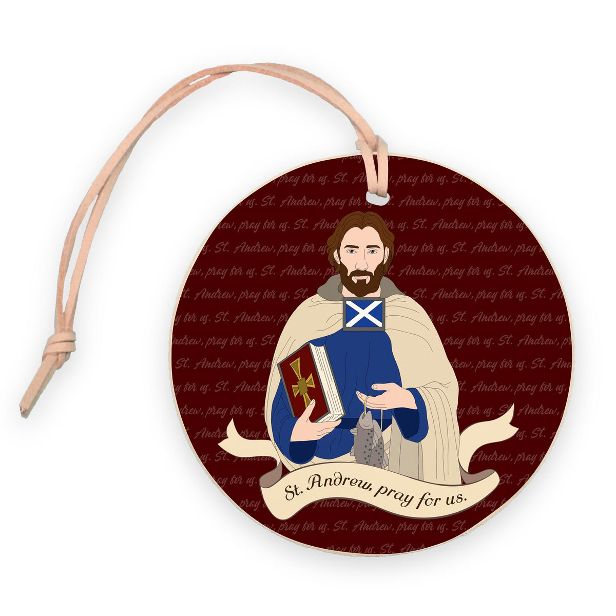 St. Andrew  4" Round Ornament | Catholic Gifts & Decor-0