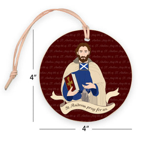 St. Andrew  4" Round Ornament | Catholic Gifts & Decor-7