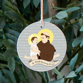 St. Anthony  4" Round Ornament | Catholic Gifts & Decor-2