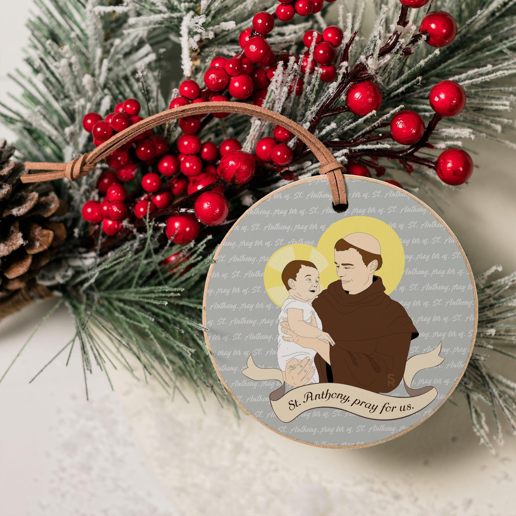 St. Anthony  4" Round Ornament | Catholic Gifts & Decor-4