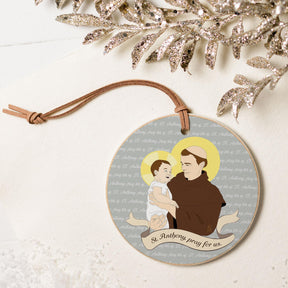 St. Anthony  4" Round Ornament | Catholic Gifts & Decor-5