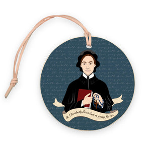 St. Elizabeth Ann Seton  4" Round Ornament | Catholic Gifts & Decor-0