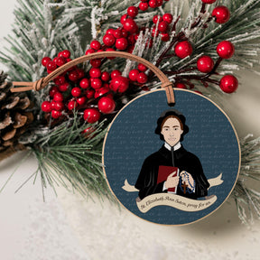 St. Elizabeth Ann Seton  4" Round Ornament | Catholic Gifts & Decor-4