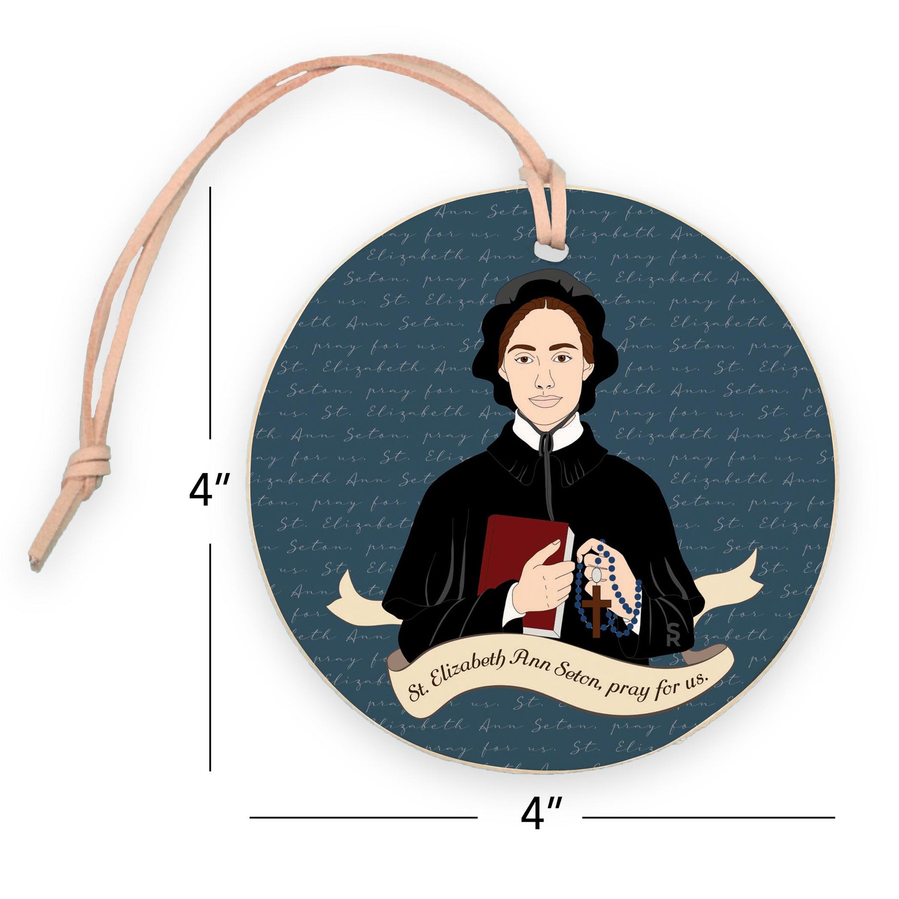 St. Elizabeth Ann Seton  4" Round Ornament | Catholic Gifts & Decor-7