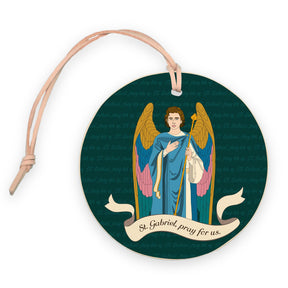 St. Gabriel  4" Round Ornament | Catholic Gifts & Decor-0