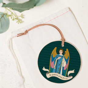 St. Gabriel  4" Round Ornament | Catholic Gifts & Decor-1