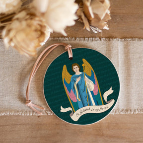 St. Gabriel  4" Round Ornament | Catholic Gifts & Decor-3