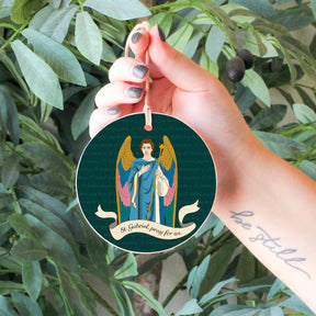 St. Gabriel  4" Round Ornament | Catholic Gifts & Decor-6