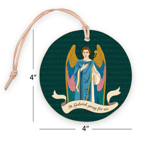 St. Gabriel  4" Round Ornament | Catholic Gifts & Decor-7