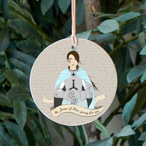 St. Joan of Arc  4" Round Ornament | Catholic Gifts & Decor-2