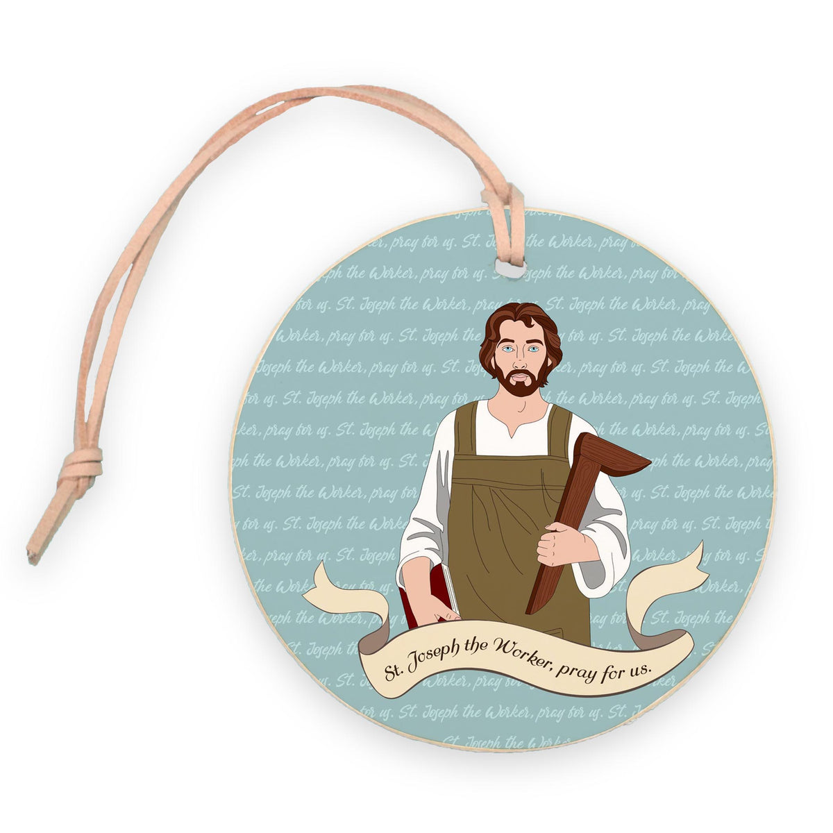 Stjosephtheworker 4" Round Ornament | Catholic Gifts & Decor-0