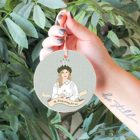 St. Lucy  4" Round Ornament | Catholic Gifts & Decor-6