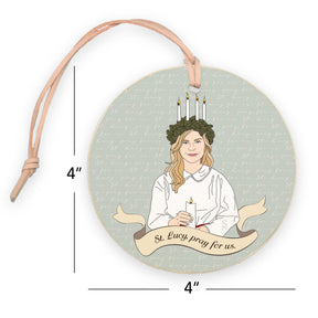 St. Lucy  4" Round Ornament | Catholic Gifts & Decor-7