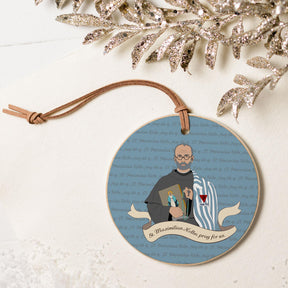 St. Maximilian Kolbe  4" Round Ornament | Catholic Gifts & Decor-5