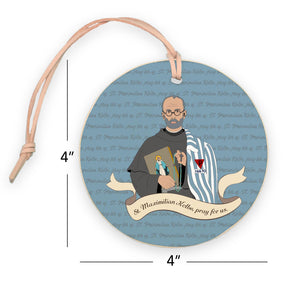 St. Maximilian Kolbe  4" Round Ornament | Catholic Gifts & Decor-7