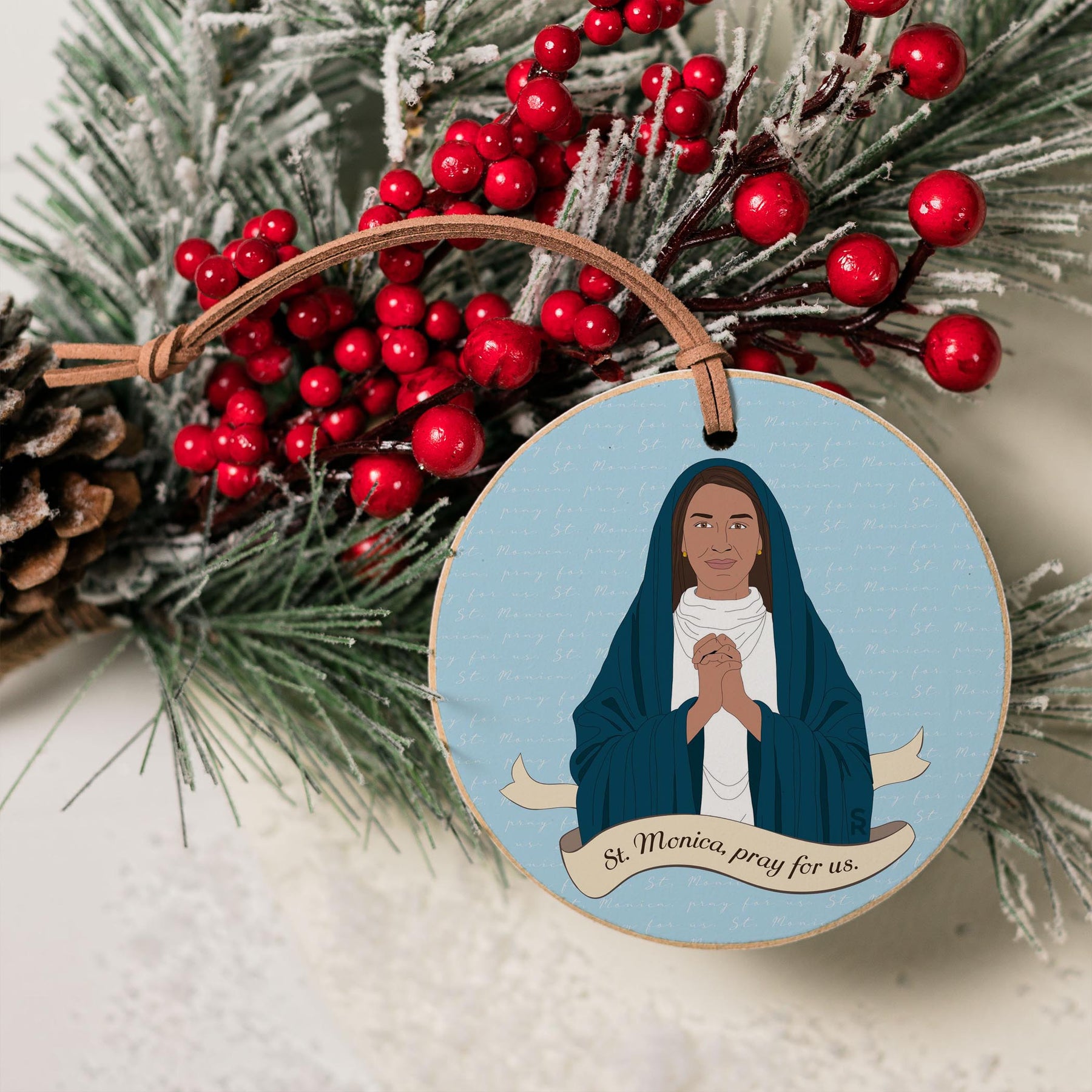 St. Monica  4" Round Ornament | Catholic Gifts & Decor-4