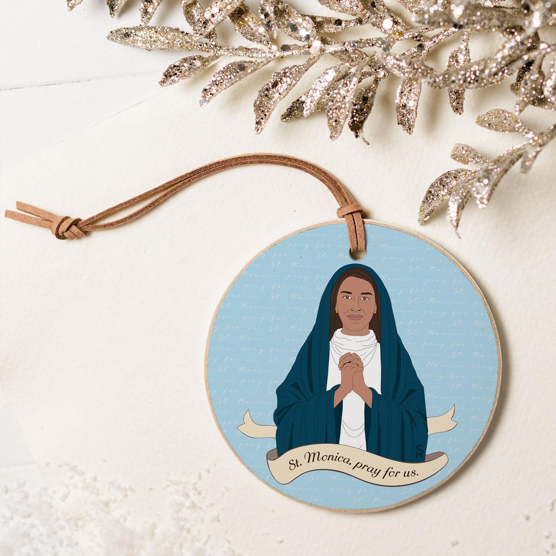 St. Monica  4" Round Ornament | Catholic Gifts & Decor-5