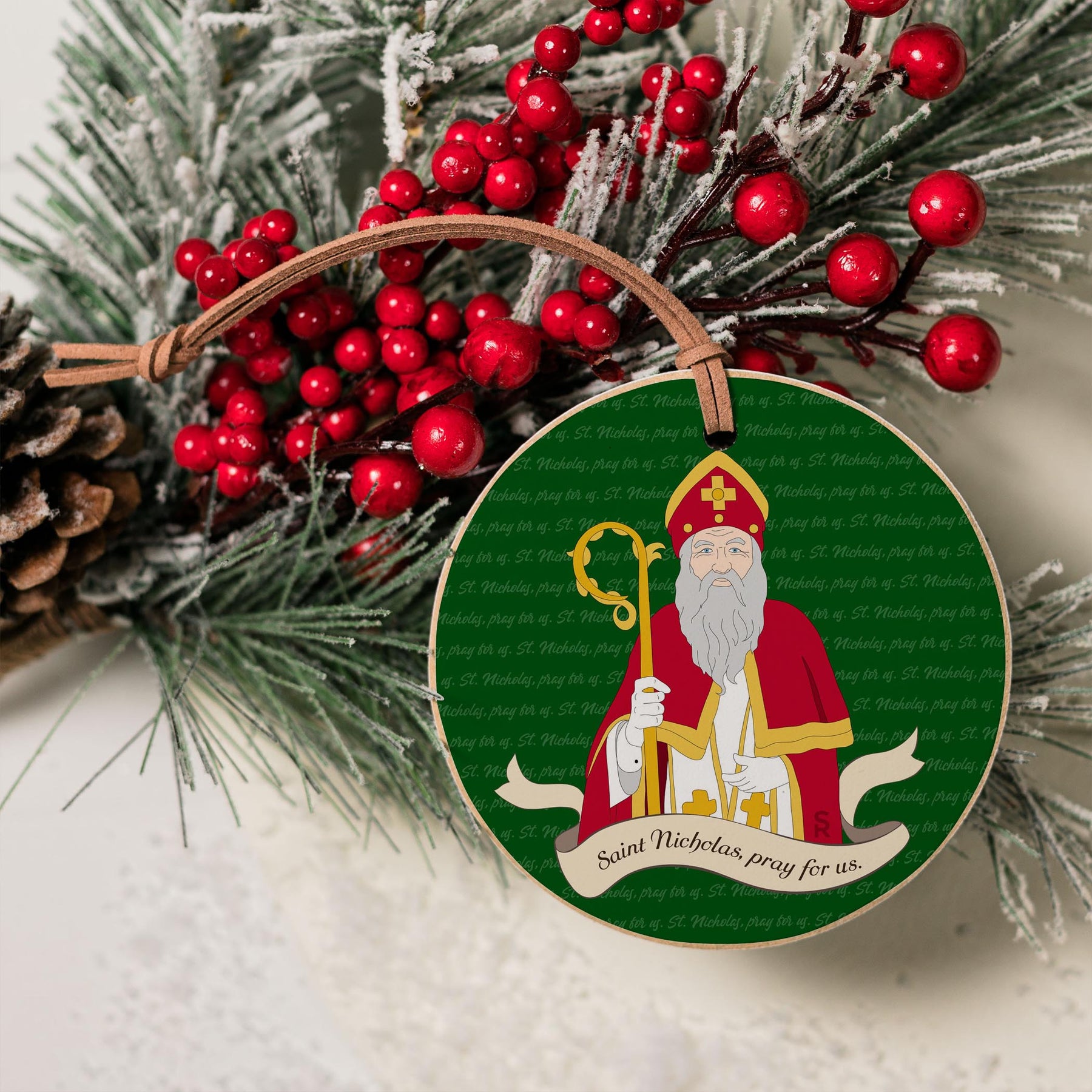 St. Nicholas 4" Round Ornament | Catholic Gifts & Decor-4