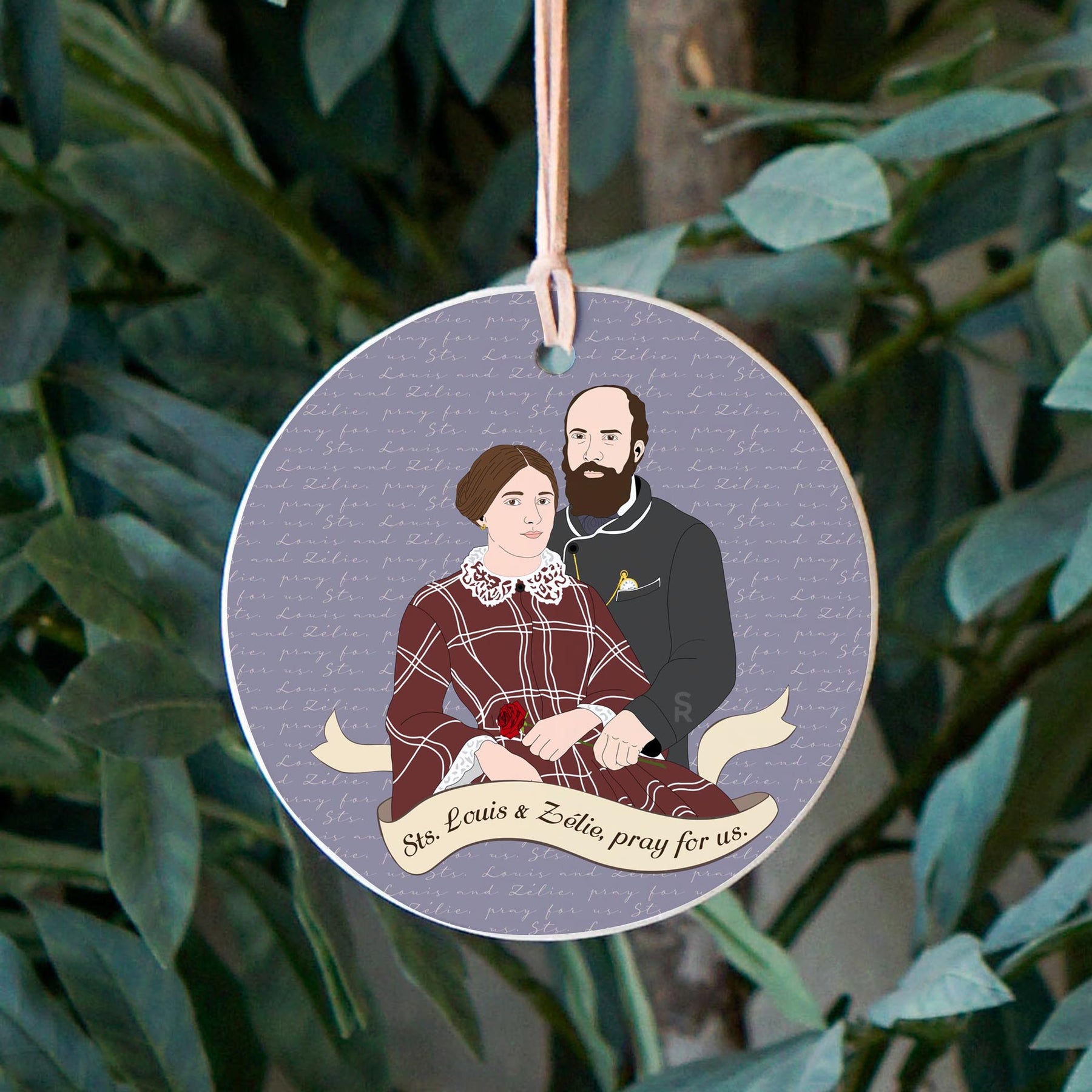 Sts. Louis & Zélie  4" Round Ornament | Catholic Gifts & Decor-2