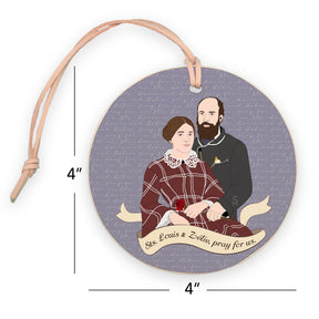 Sts. Louis & Zélie  4" Round Ornament | Catholic Gifts & Decor-7