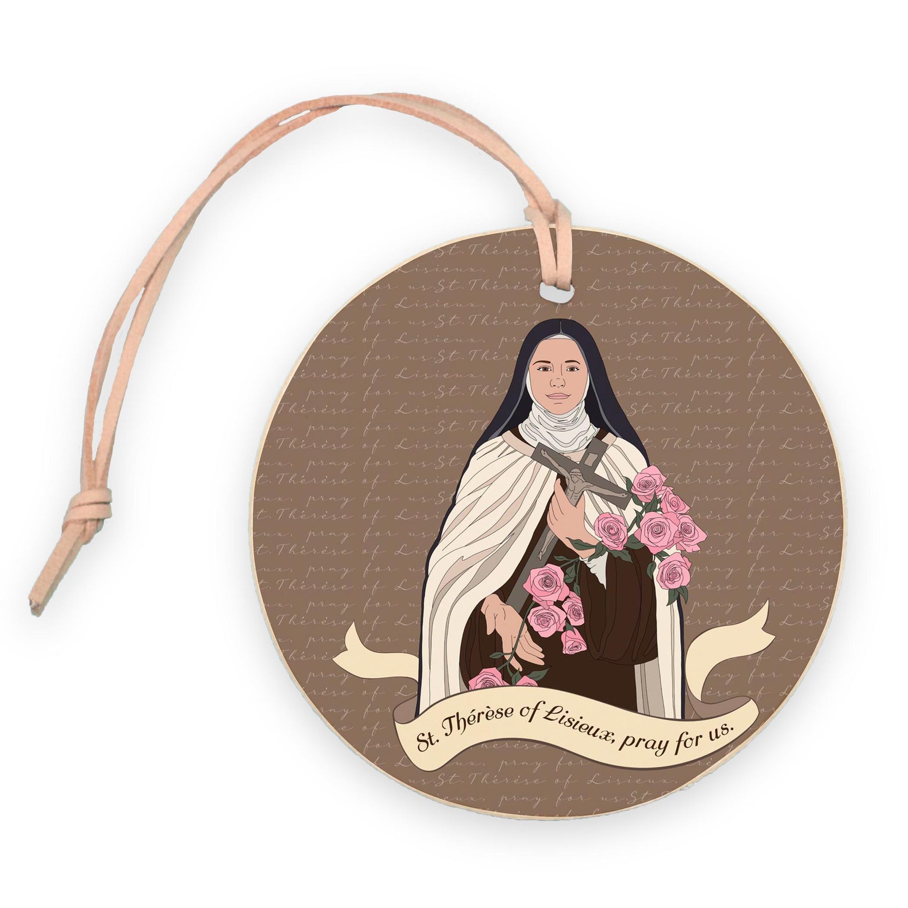 St. Thérèse of Lisieux 4" Round Ornament | Catholic Gifts & Decor-0