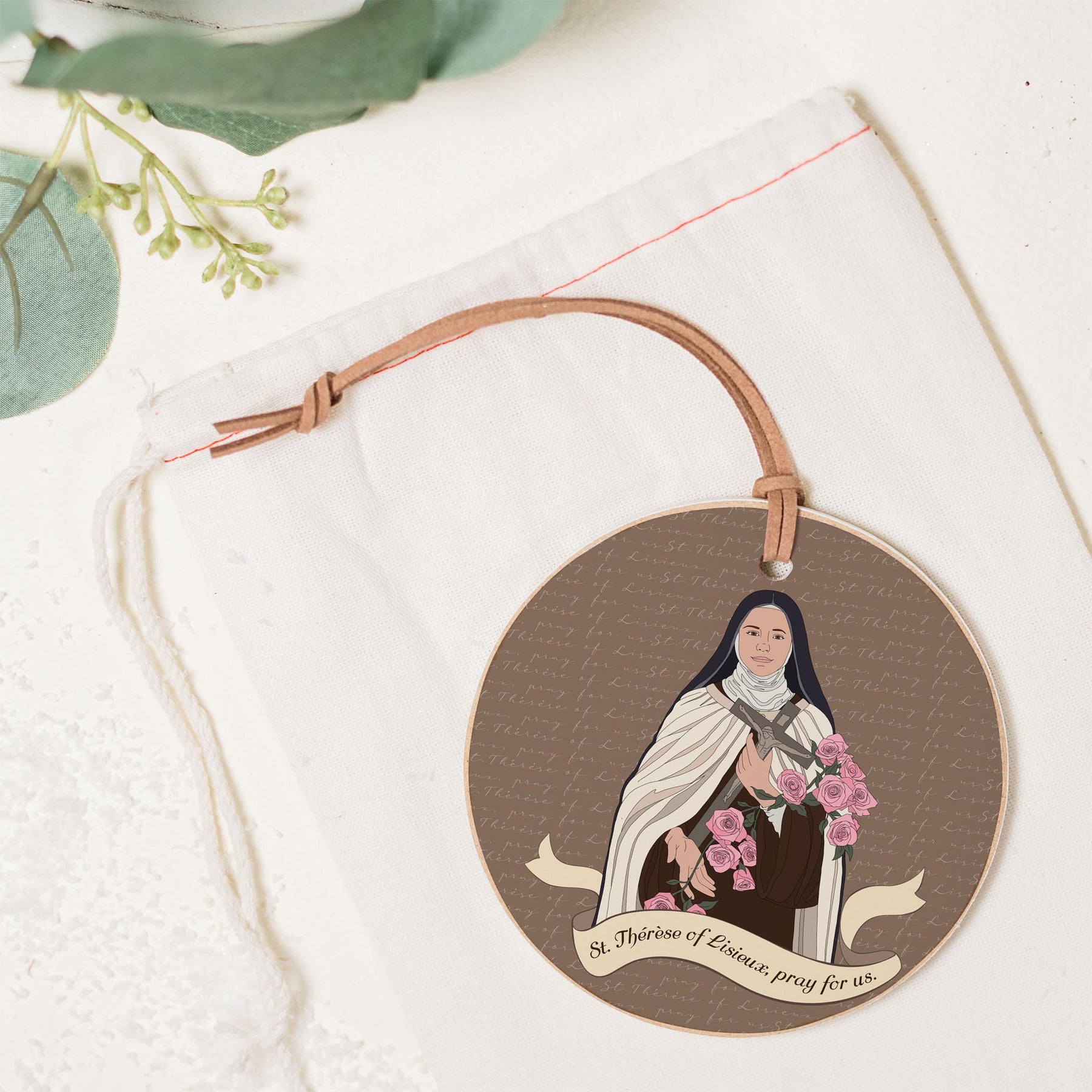 St. Thérèse of Lisieux 4" Round Ornament | Catholic Gifts & Decor-1