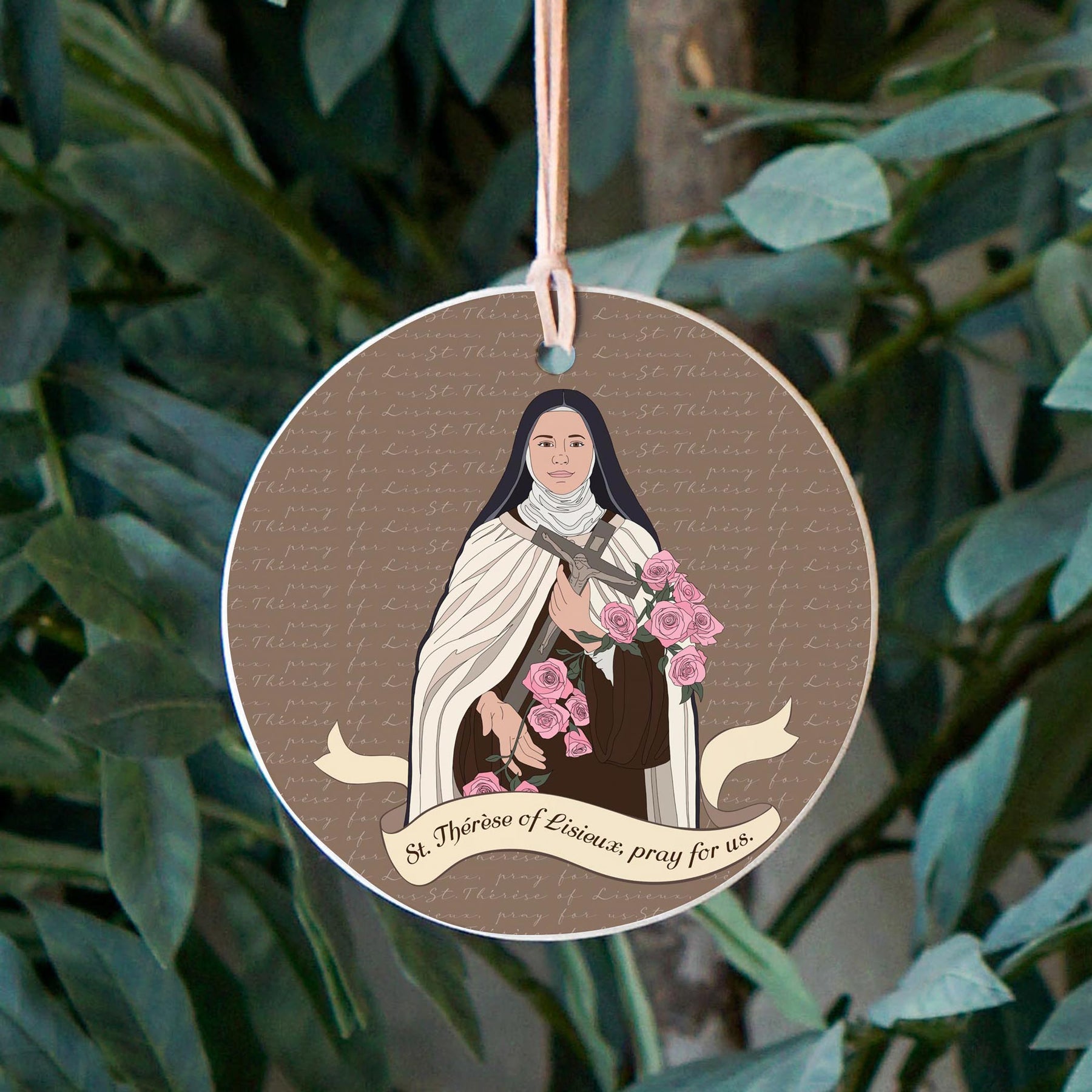 St. Thérèse of Lisieux 4" Round Ornament | Catholic Gifts & Decor-2