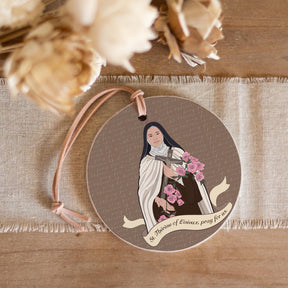 St. Thérèse of Lisieux 4" Round Ornament | Catholic Gifts & Decor-3