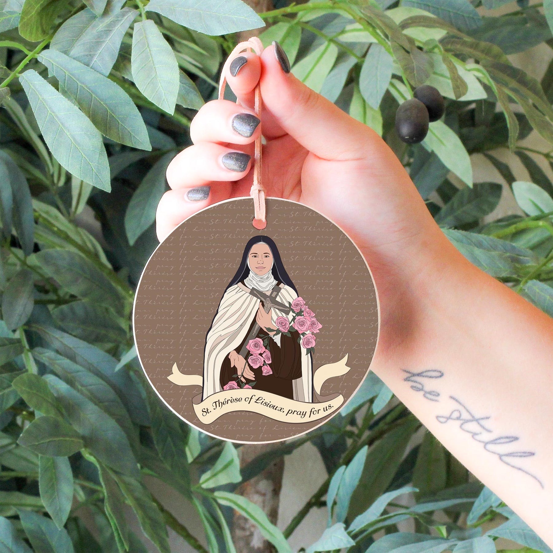 St. Thérèse of Lisieux 4" Round Ornament | Catholic Gifts & Decor-6