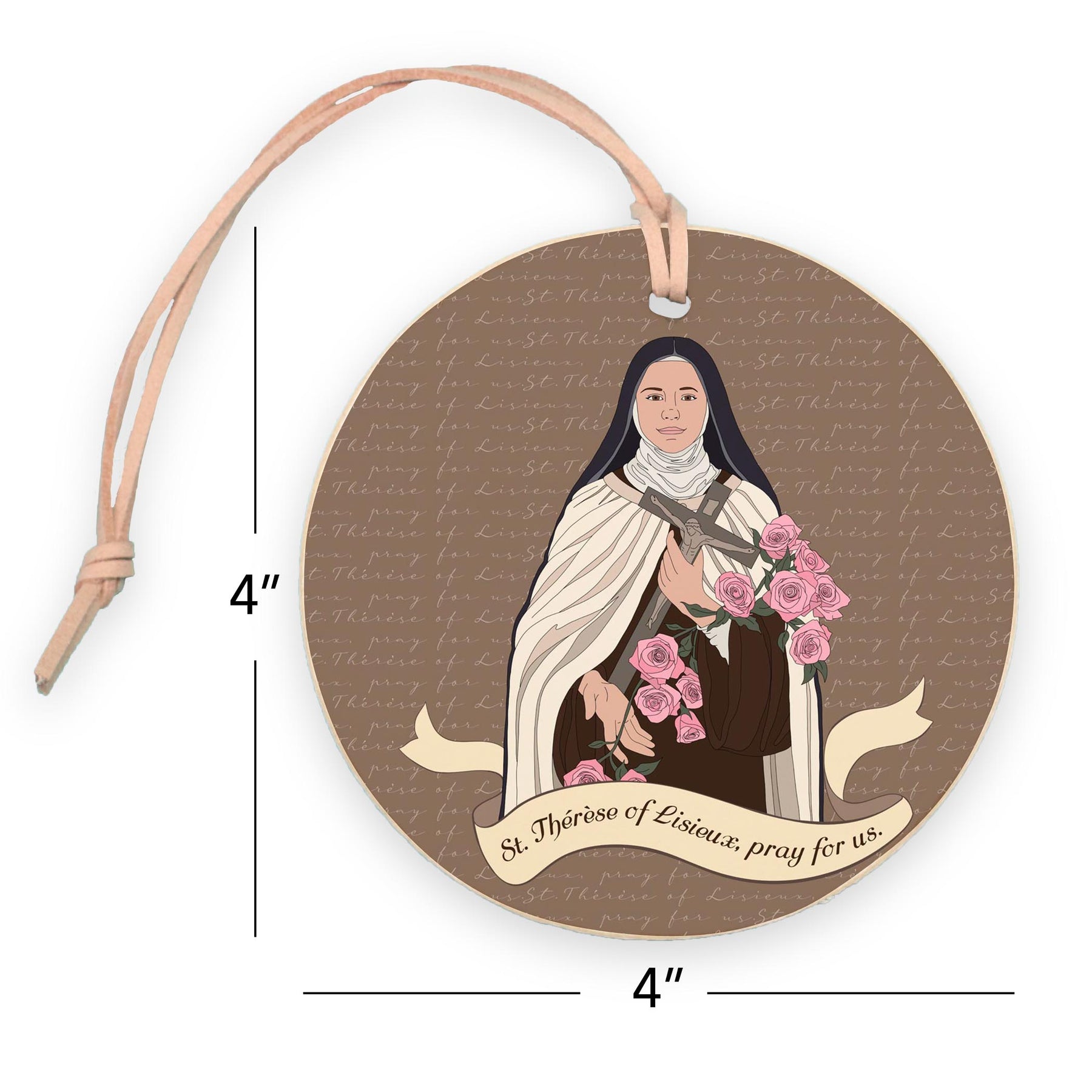 St. Thérèse of Lisieux 4" Round Ornament | Catholic Gifts & Decor-7