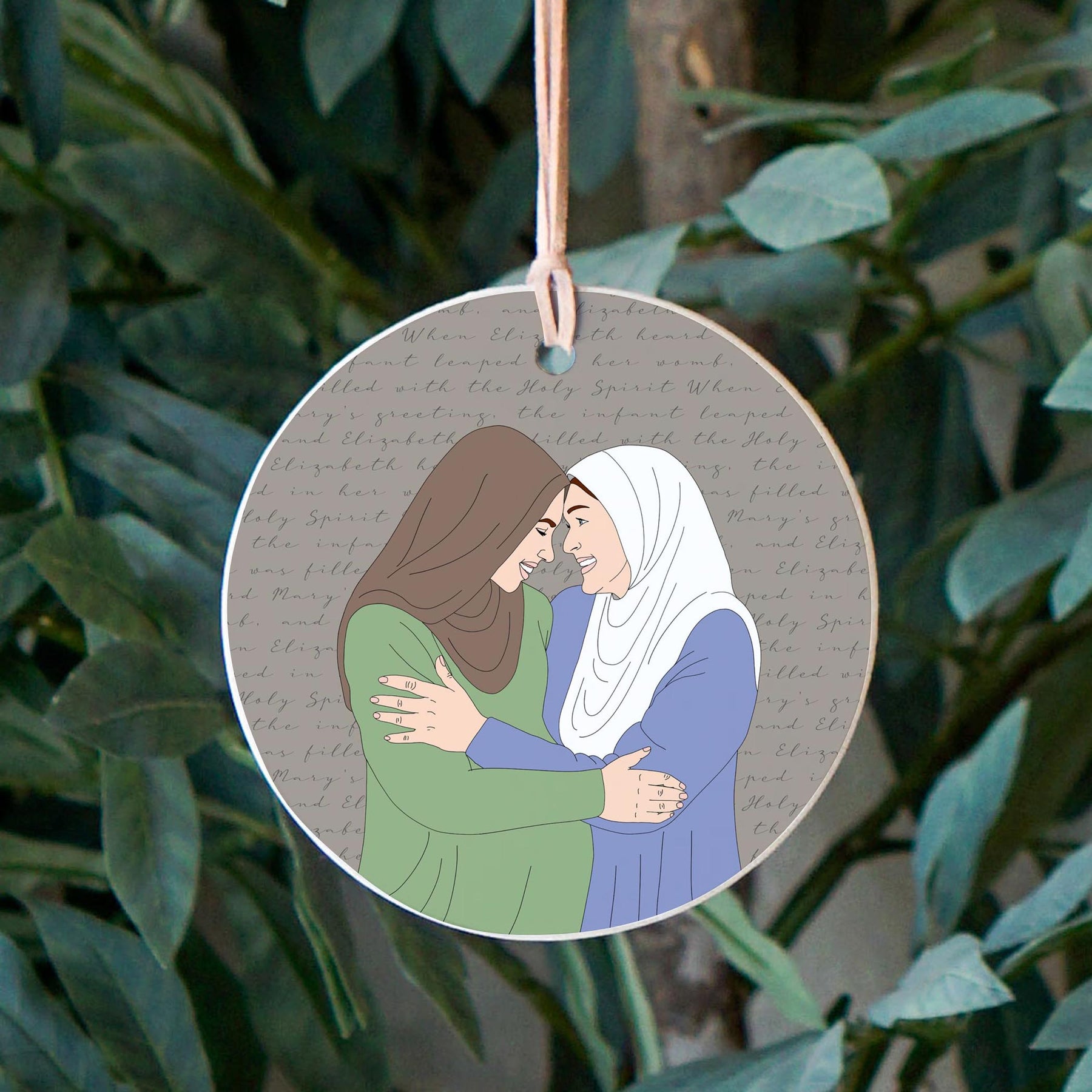 Visitation 4" Round Ornament | Catholic Gifts & Decor-2