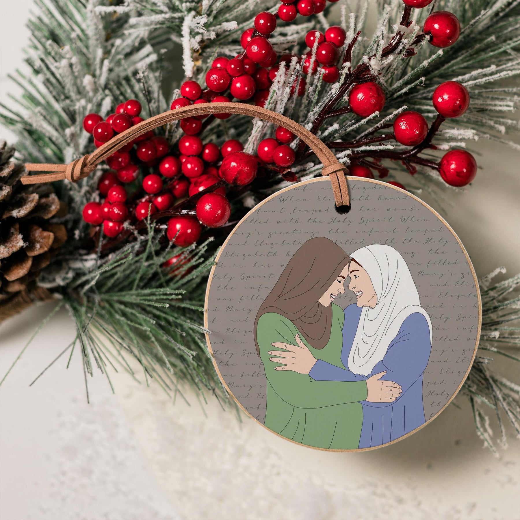 Visitation 4" Round Ornament | Catholic Gifts & Decor-4