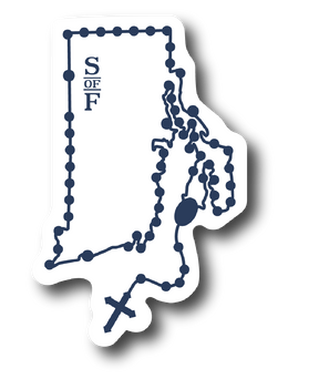 Rhode Island Catholic Rosary Sticker