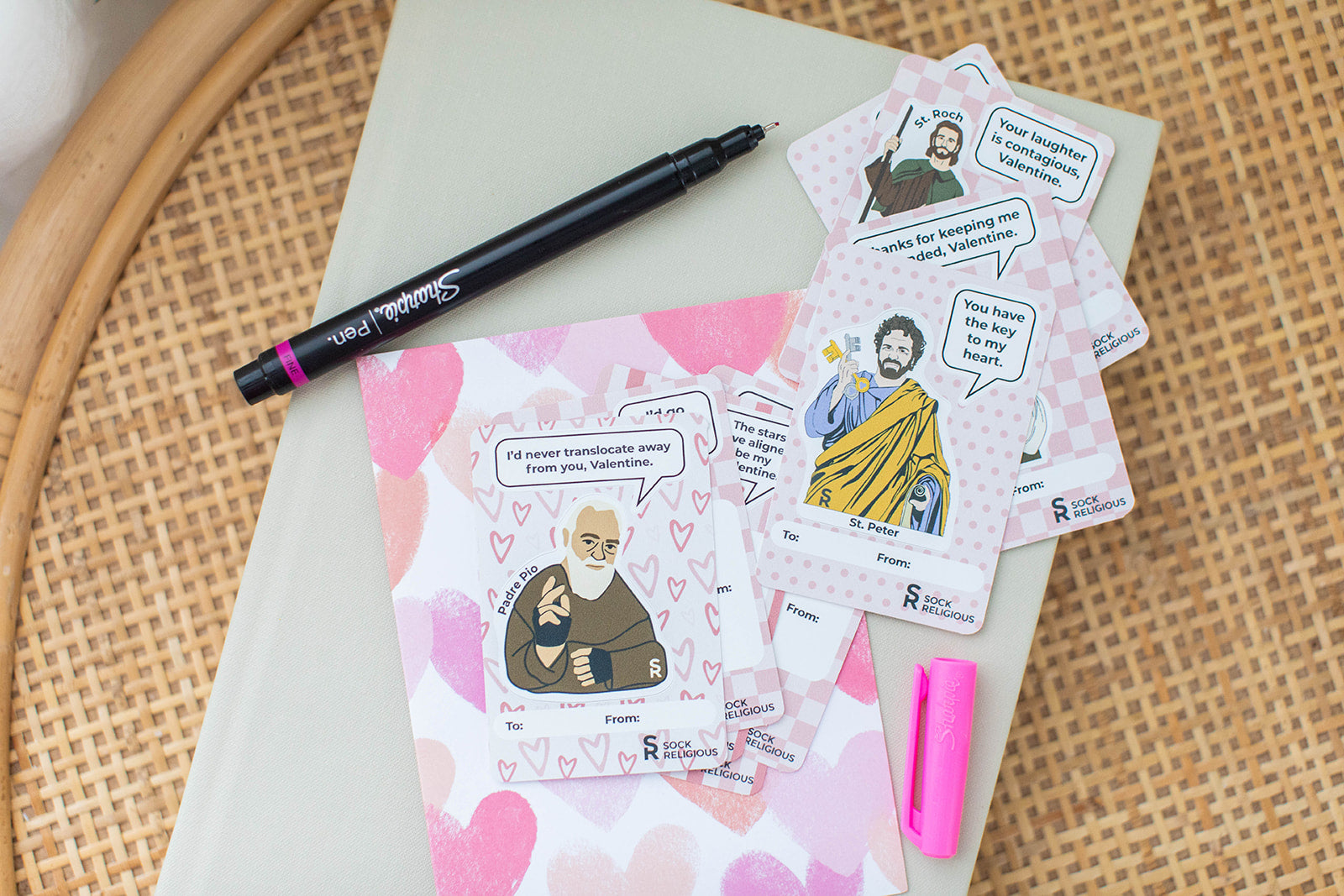 Stuck on You Valentine Stickers 20-pack