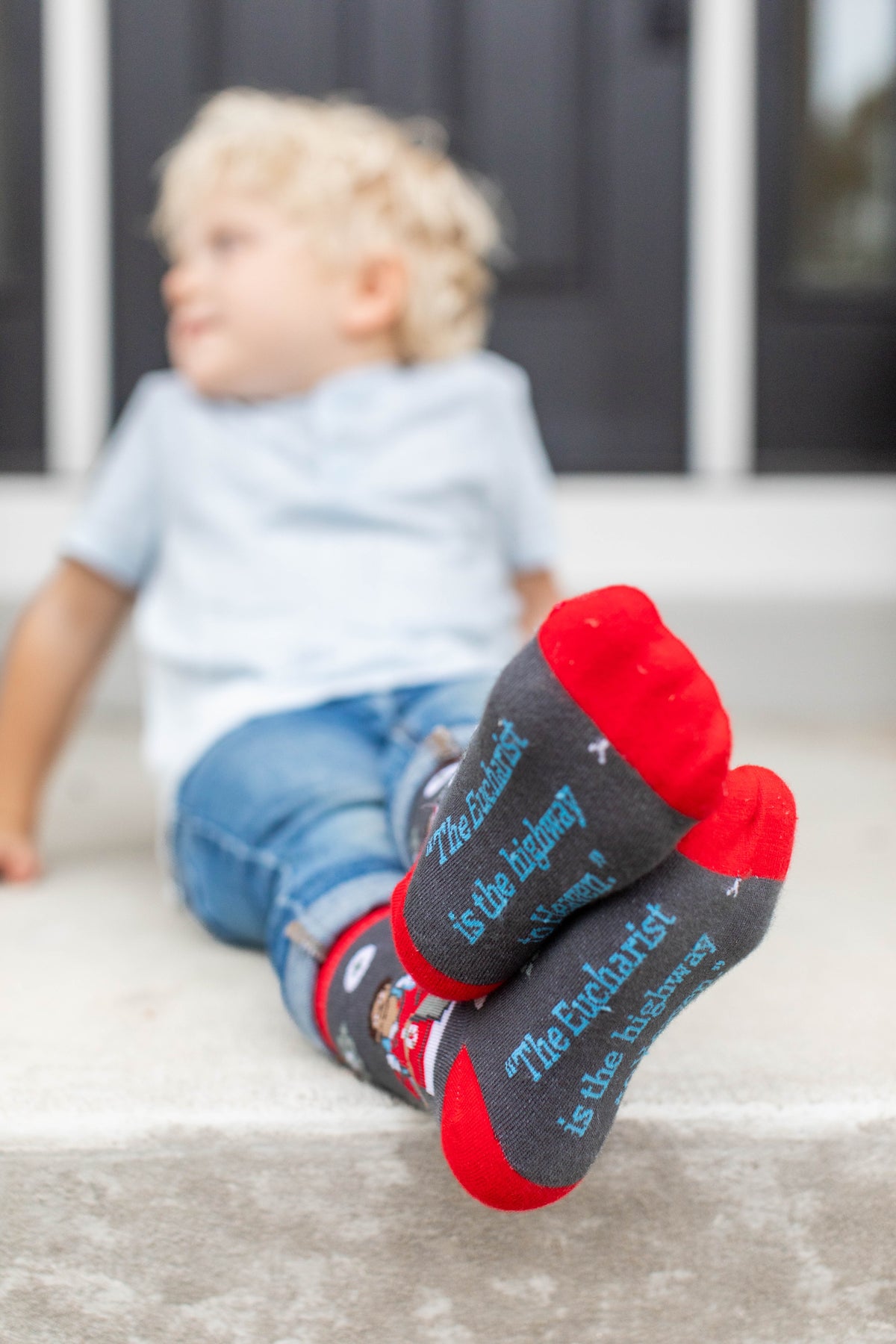 St. Carlo Acutis Eucharist Kids Socks
