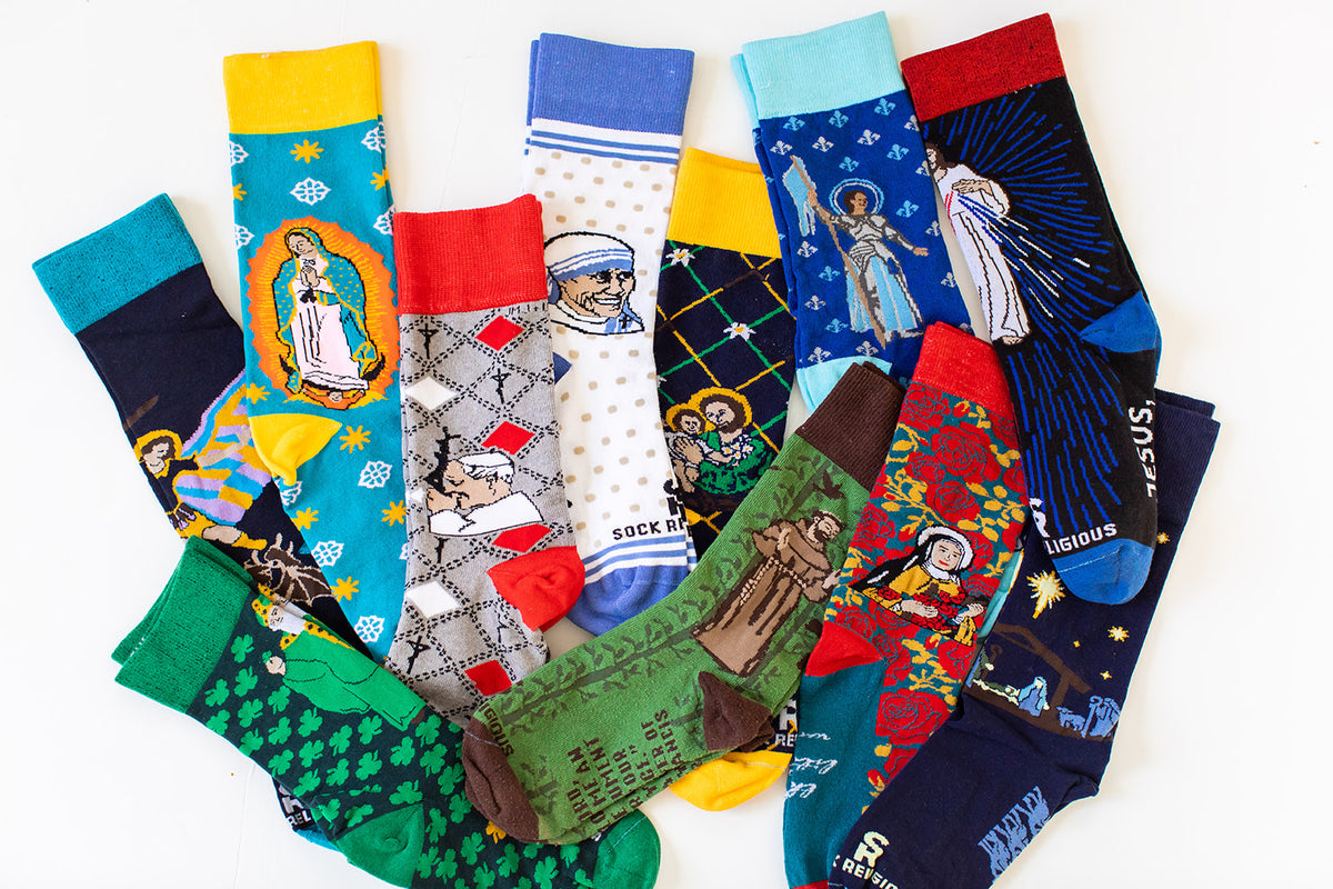 Sock Religious  Catholic Socks, Pope Socks, Jesus Socks, Saint Socks