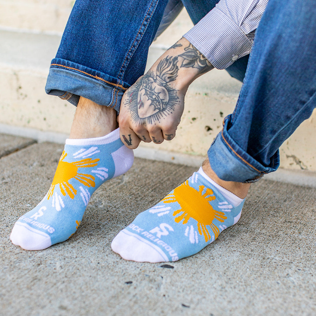 Our Lady of Fatima No Show Socks