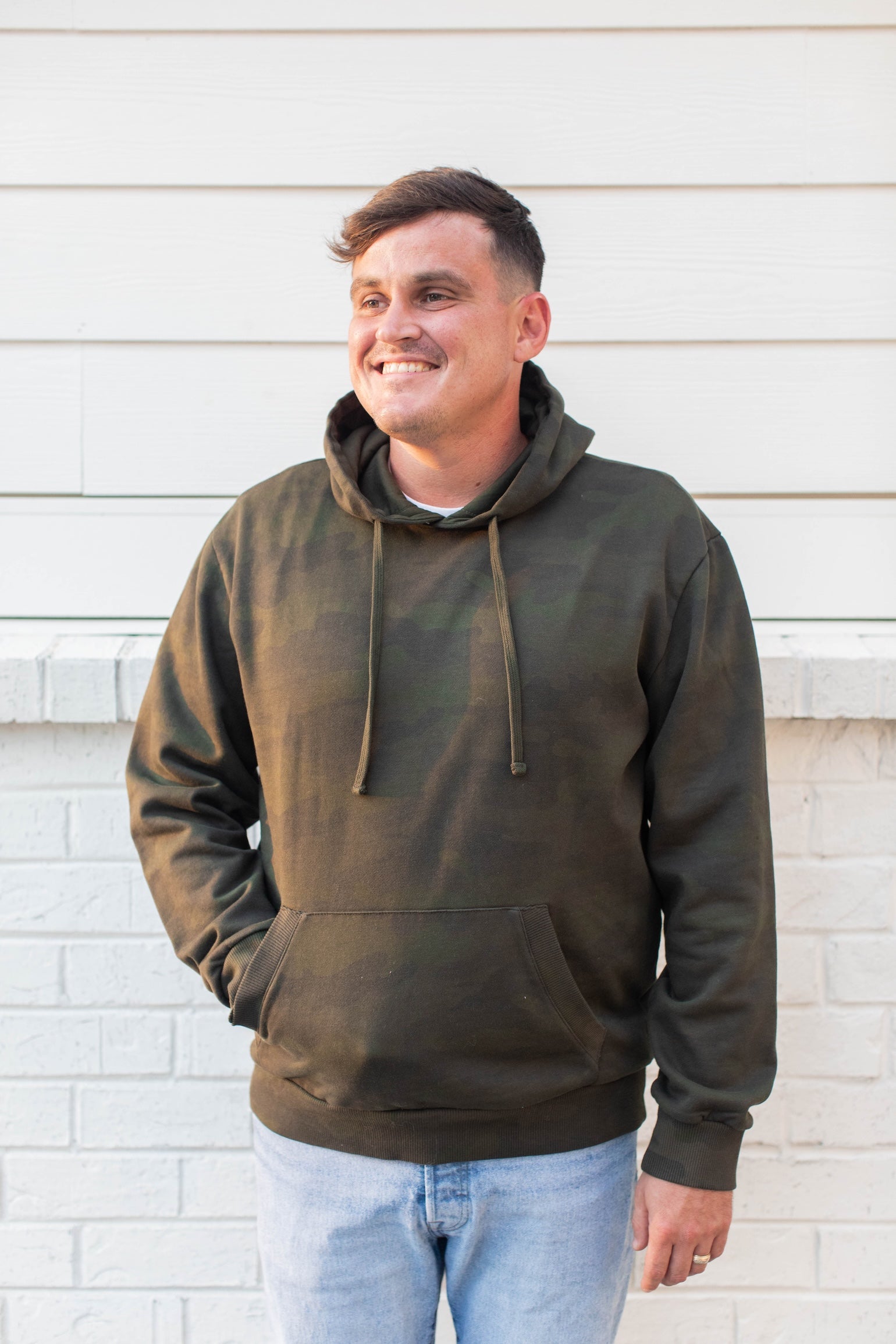 Rebuild - St. Francis of Assisi Camo Fleece Hoodie