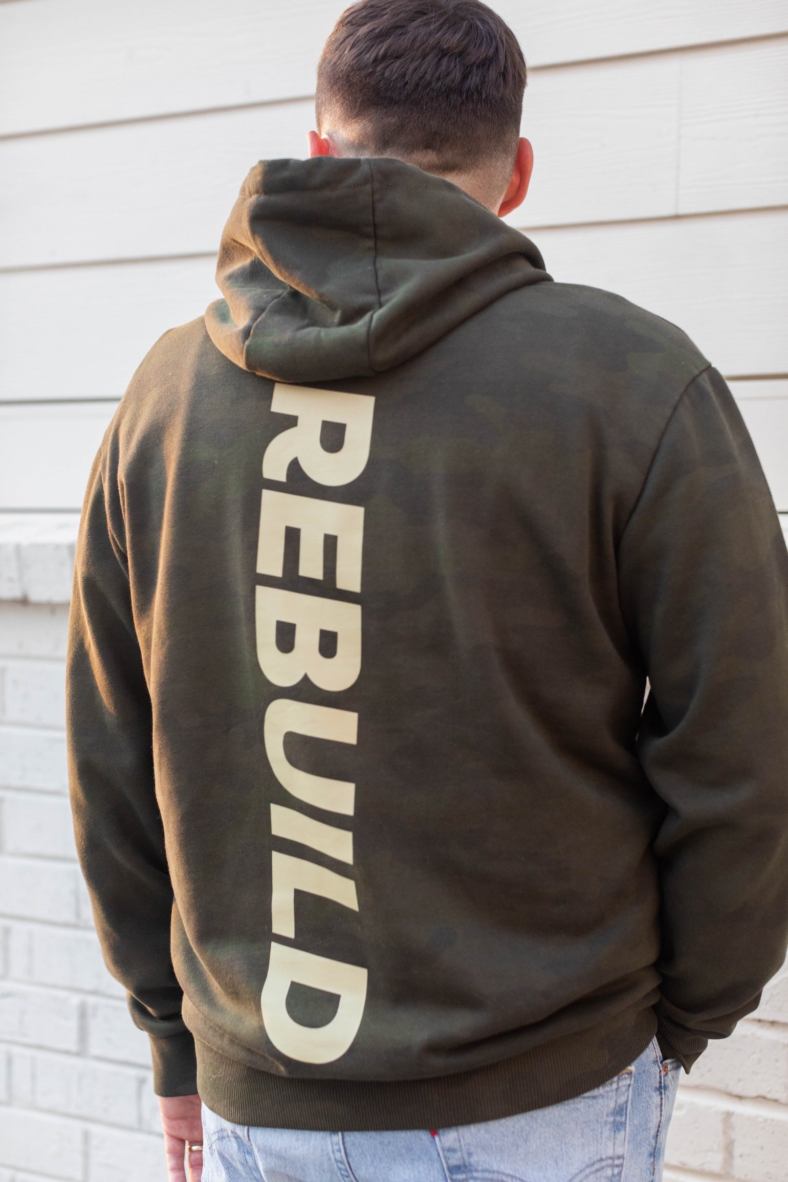Rebuild - St. Francis of Assisi Camo Fleece Hoodie